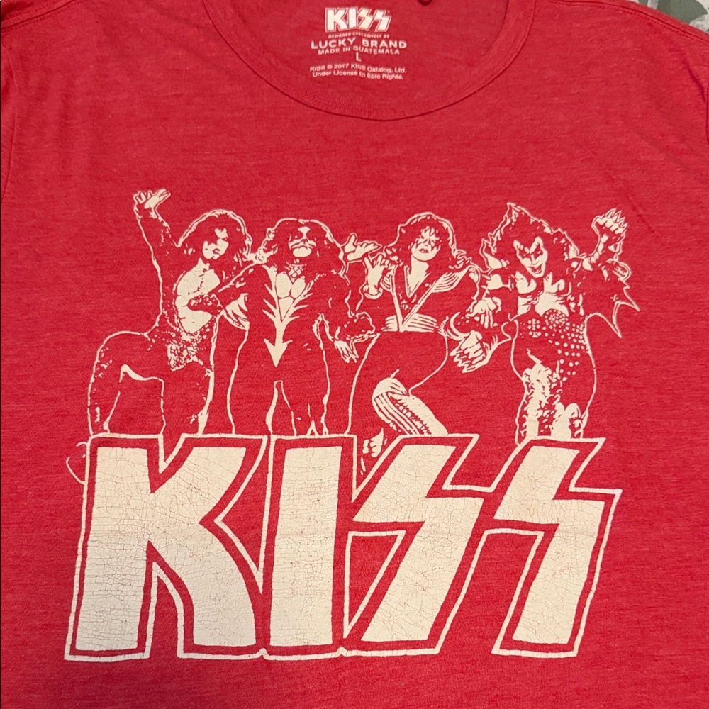Lucky Brand Rock Icons Kiss Shirt 2016 - Size Large Limited Edition